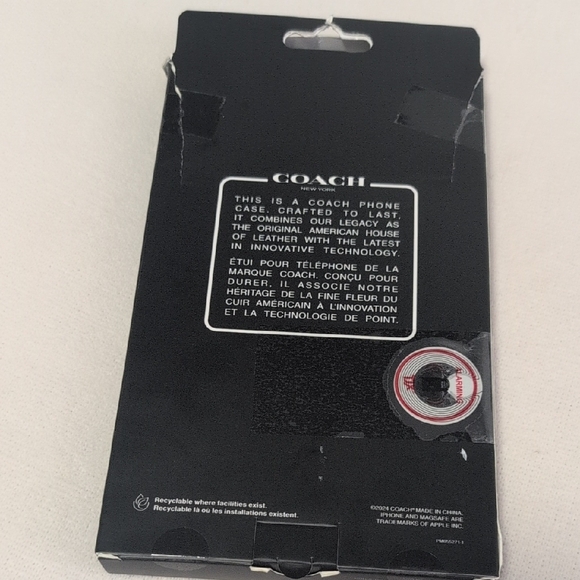 Coach Gray Monogram iPhone 15 Pro Max Clear Phone Case Mag Safe - Picture 7 of 8